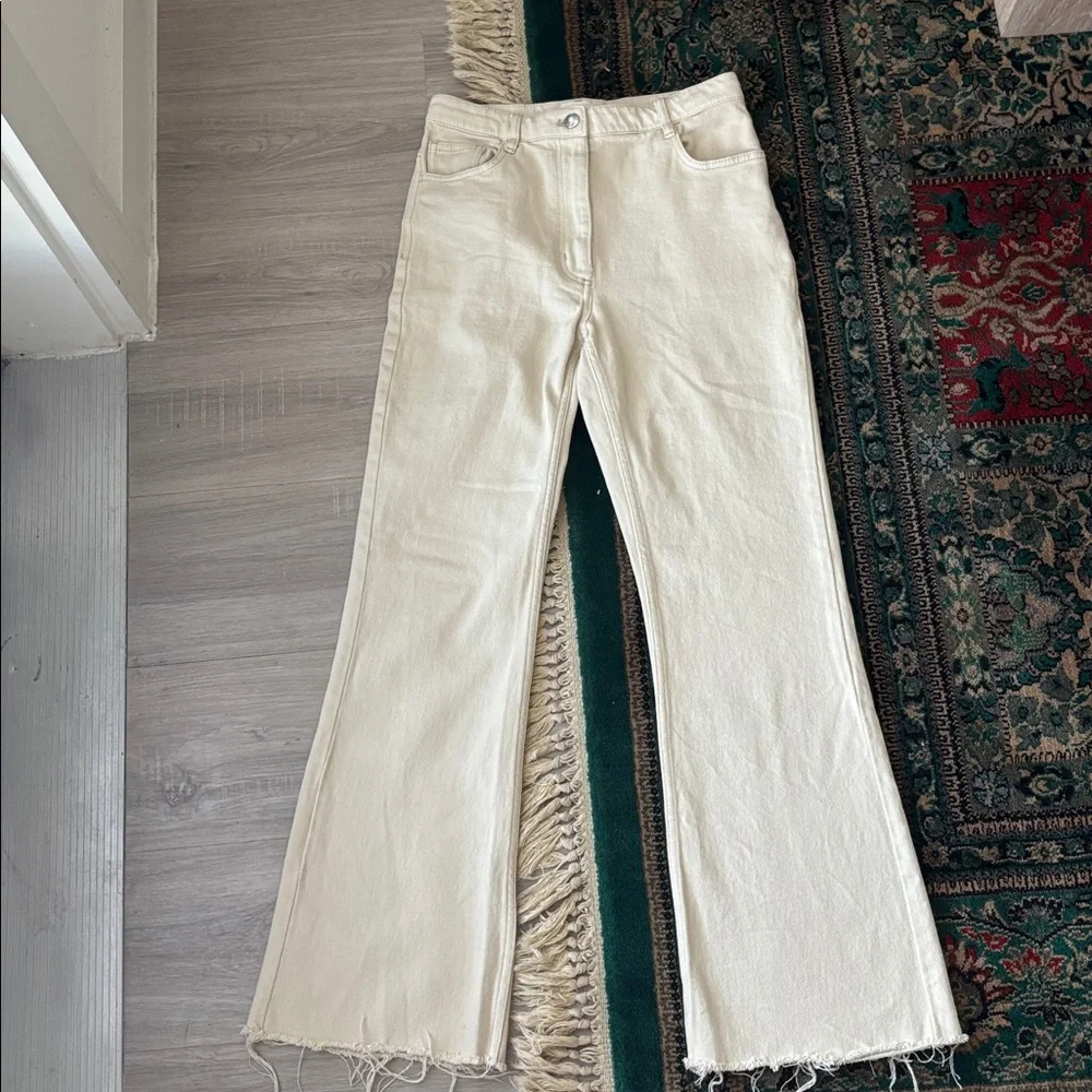 Aritzia Wilfred Free Twill Pants in Cream/Birch - Picture 2 of 4